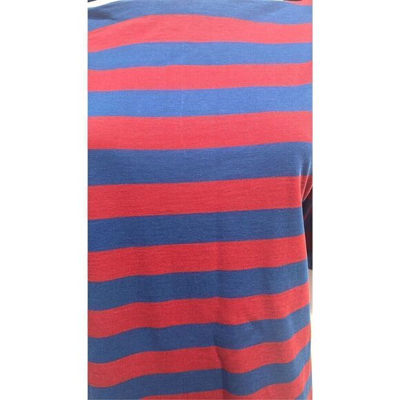 Tory Burch Blue and Red Striped Cotton Maxi Dress Size Medium - Picture 10 of 14